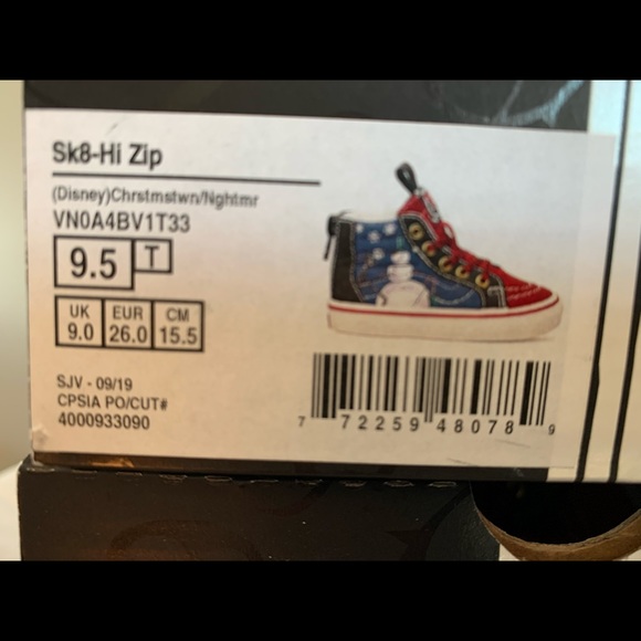 Vans Disney Nightmare Before Holidays SK8-HI Zip - Picture 4 of 6